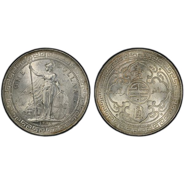 GREAT BRITAIN: AR trade dollar, 1902-B, PCGS MS63