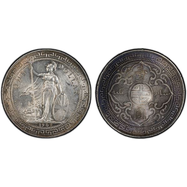 GREAT BRITAIN: AR trade dollar, 1902-B, PCGS MS61