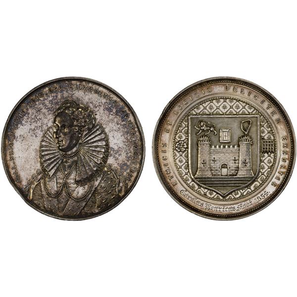 IRELAND: AR medal (60.88g), 1854, Choice XF