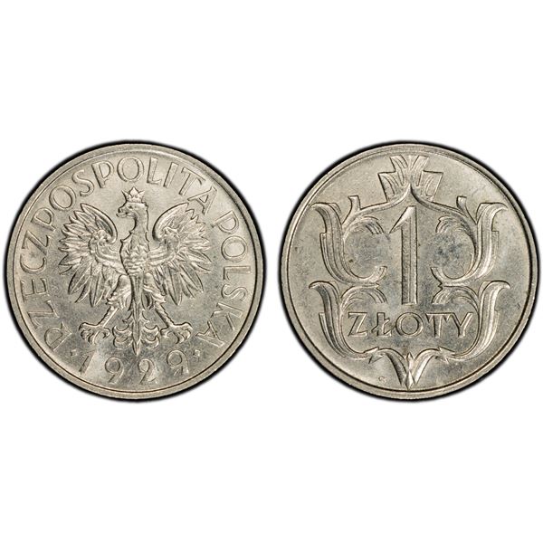 POLAND: Republic, zloty, Warsaw, 1929(w), PCGS MS64