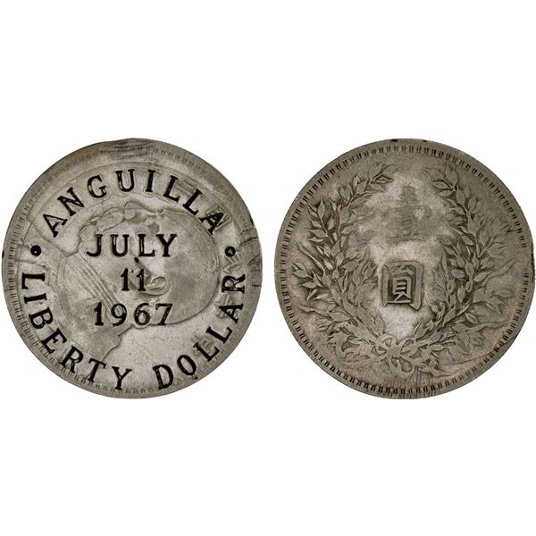 ANGUILLA: Provisional Government, AR liberty dollar, 1967, XF