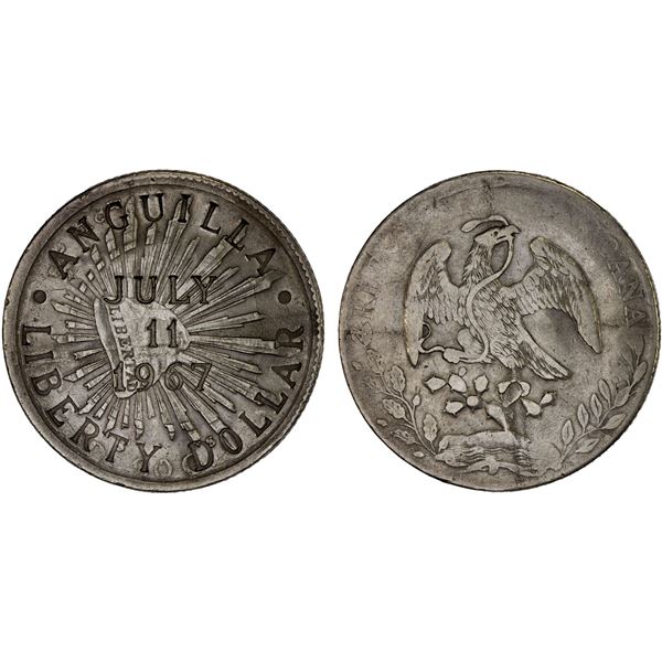 ANGUILLA: Provisional Government, AR liberty dollar, 1967, XF