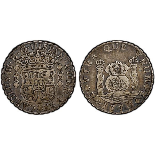 BOLIVIA: Carlos III, 1759-1788, AR 8 reales, Potosi, 1770-PTS, PCGS VF30