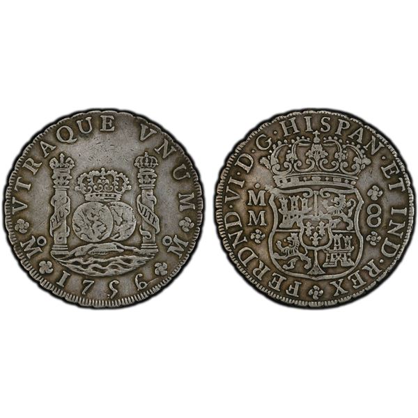 MEXICO: Fernando VI, 1746-1759, AR 8 reales, 1756-Mo, PCGS VF35