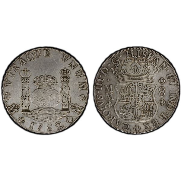 MEXICO: Carlos III, 1759-1788, AR 8 reales, 1762-Mo, PCGS VF details
