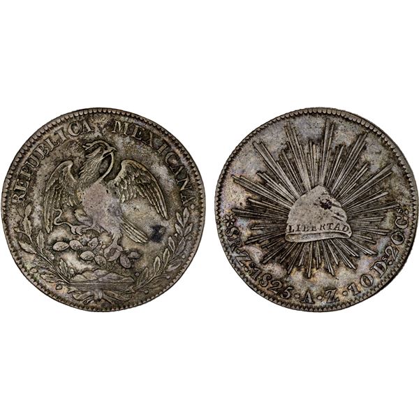MEXICO: Republic, AR 8 reales (27.12g), 1825-Zs, Choice VF