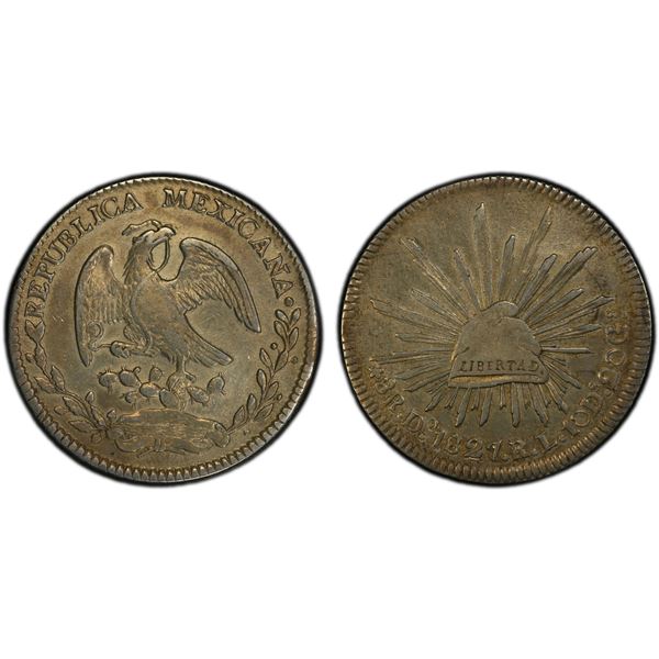MEXICO: Republic, AR 8 reales, 1827-Do, PCGS VF details