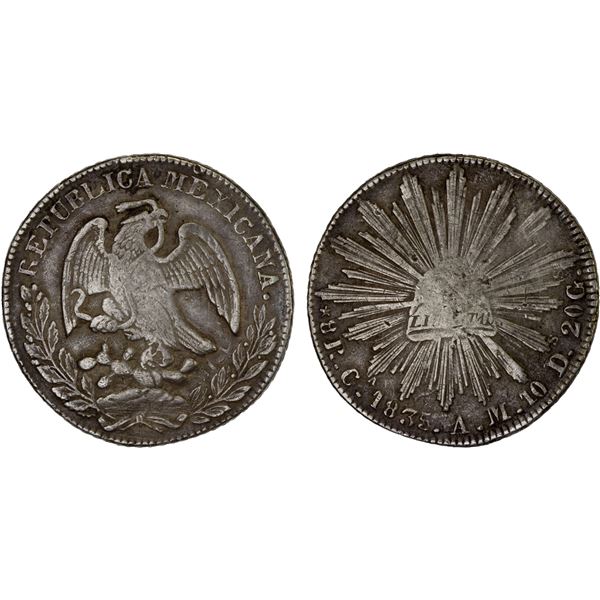 MEXICO: Republic, AR 8 reales (26.94g), 1835-Ca, F-VF