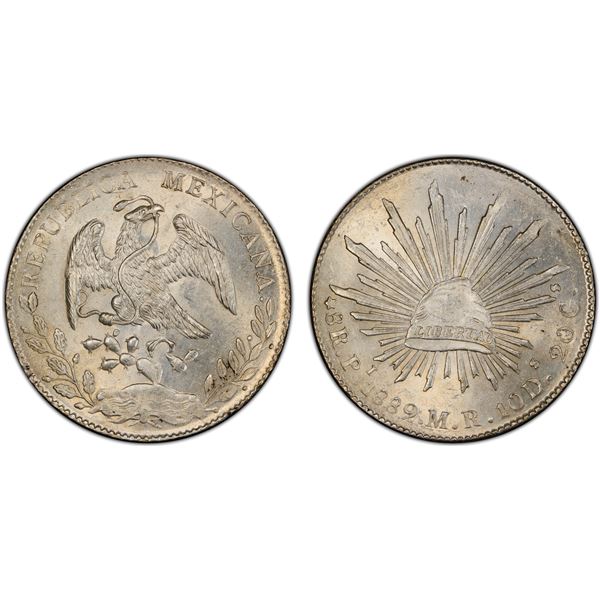 MEXICO: Republic, AR 8 reales, 1889-Pi, PCGS MS62