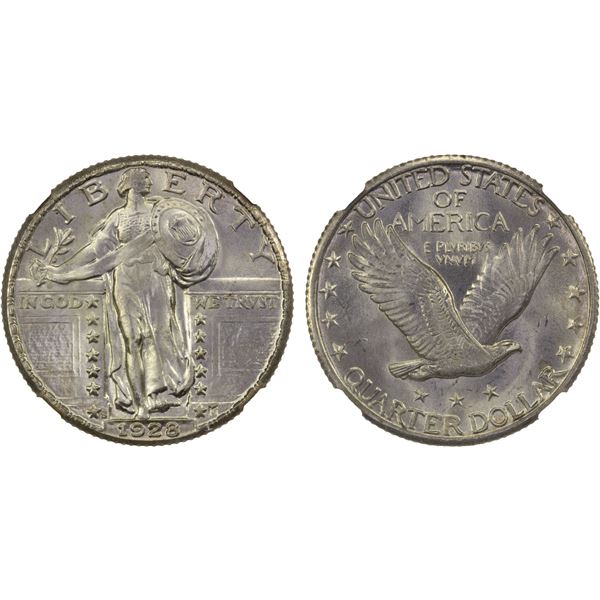 UNITED STATES: AR 25 cents, 1928-S, NGC MS65