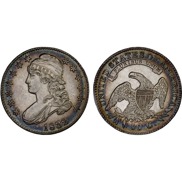 UNITED STATES: AR half dollar, 1832, AU