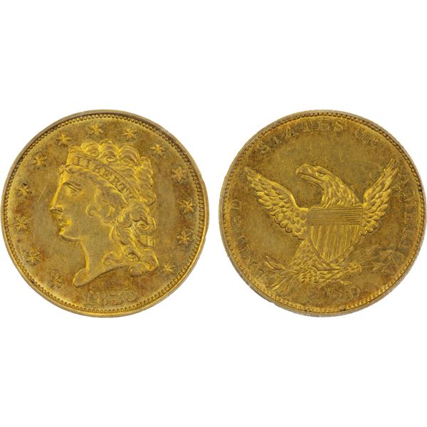 UNITED STATES: AV 2½ dollars, 1835, PCGS AU50