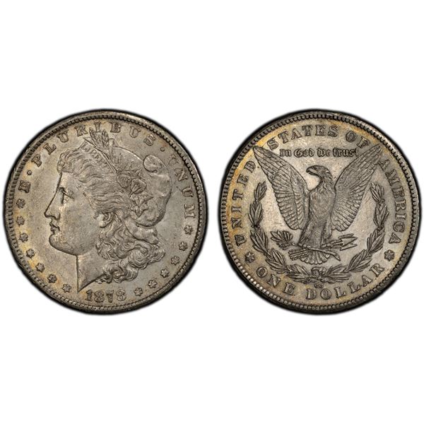 UNITED STATES: AR dollar, 1878-CC, PCGS AU55