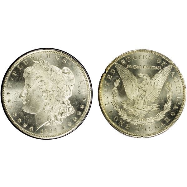 UNITED STATES: AR dollar, 1884-CC, Unc