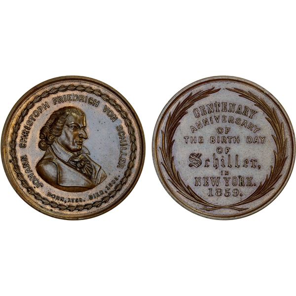 UNITED STATES: AE medal (38.59g), 1859, Unc