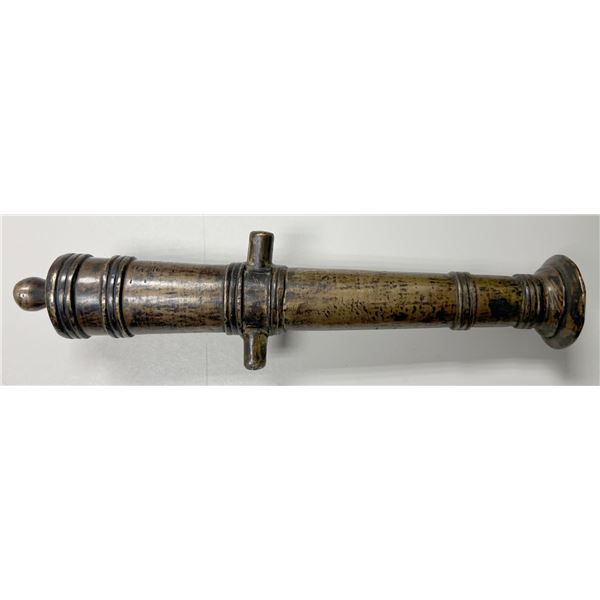 BRUNEI: brass cannon money (579g), 19th to early 20th century, VF-XF