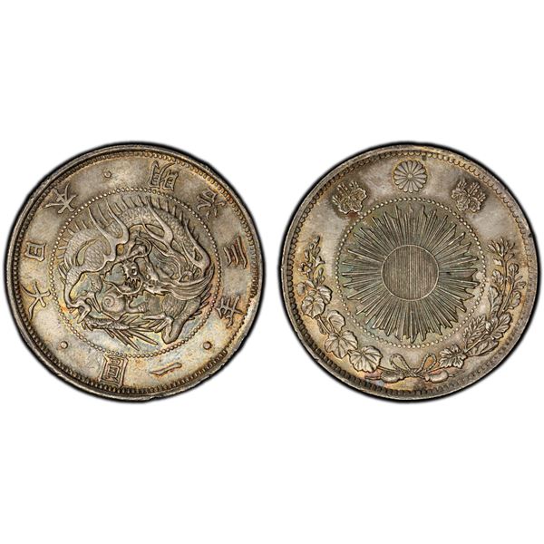 JAPAN: Meiji, 1868-1912, AR yen, year 3 (1870), PCGS MS63