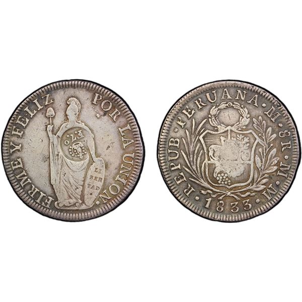 PHILIPPINES: Fernando VII, 1808-1833, AR 8 reales, ND (1832-34), PCGS VF30 countermark VF details