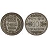 Image 1 : TUNISIA: Ahmad Bey, 1929-1942, AR 10 francs, Paris Mint, AH1355 (1936), choice AU