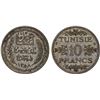 Image 1 : TUNISIA: Ahmad Bey, 1929-1942, AR 10 francs, Paris Mint, AH1358 (1939), XF-AU