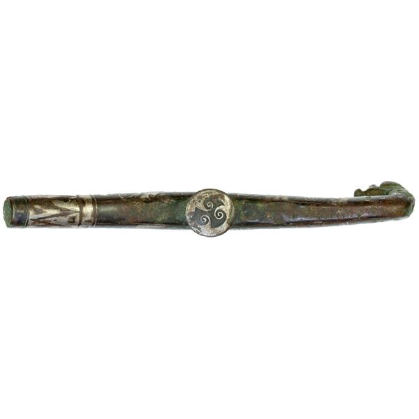 WARRING STATES: AE belt hook (92.82g), ca. 3rd-1st century BC, Choice VF