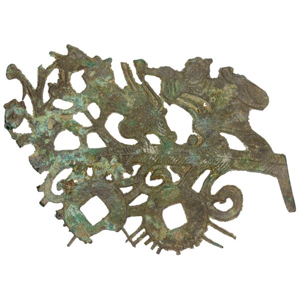 EASTERN HAN: bronze money tree segment (44.6g), F-VF