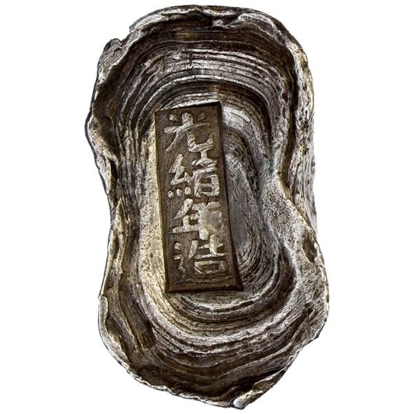 CHINA: Qing Dynasty, AR 3 tael sycee (99.3g), GBCA graded AU50 (09)