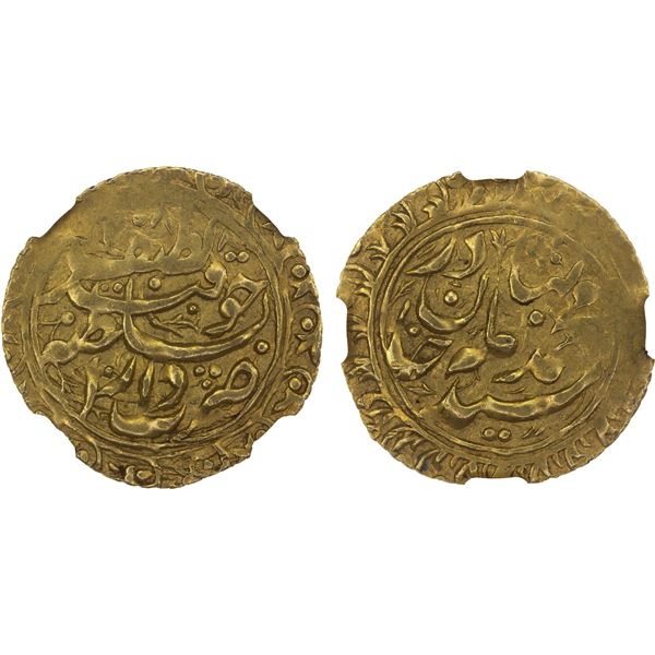 SINKIANG: Ya'qub Beg, Rebel, 1865-1877, AV tilla, "Khoqand", AH1288 (1871), NGC AU58