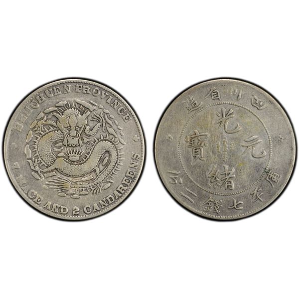 SZECHUAN: Kuang Hsu, 1875-1908, AR dollar, Chengdu, ND (1901-08), PCGS VF details