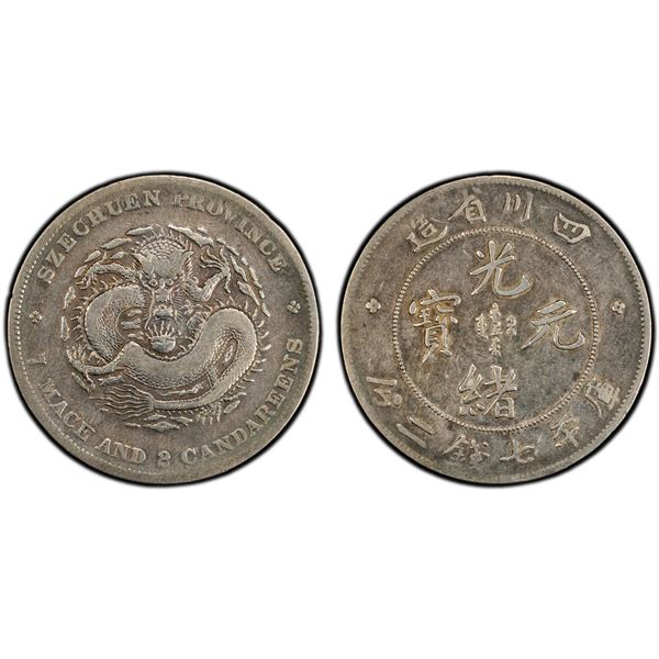 SZECHUAN: Kuang Hsu, 1875-1908, AR dollar, Chengdu, ND (1901-08), PCGS VF details