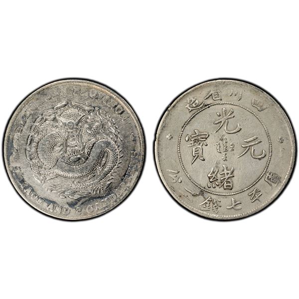 SZECHUAN: Kuang Hsu, 1875-1908, AR dollar, Chengdu, ND (1901-08), PCGS VF details