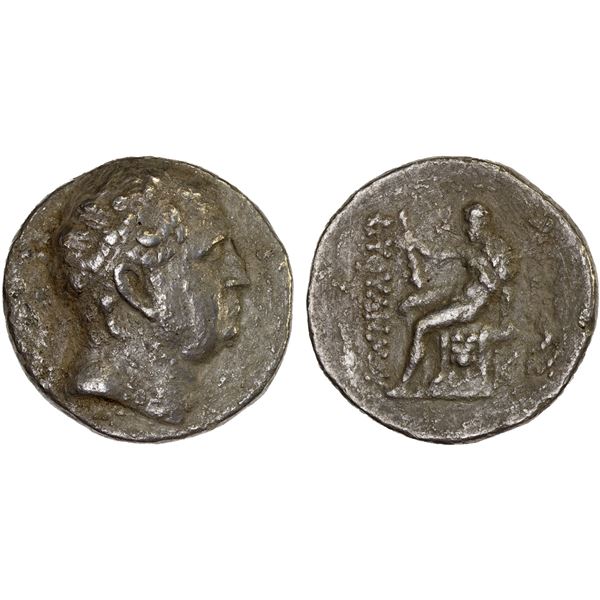 BACTRIA: Euthydemos I Theos Megas, ca. 230-200 BC, AR tetradrachm (16.08g), F-VF