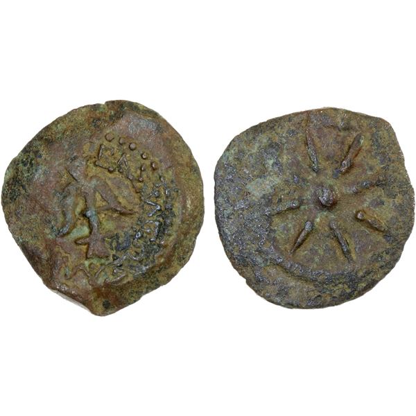 JUDAEA: Alexander Jannaeus, 103-76 BC, AE prutah (2.11g), VF