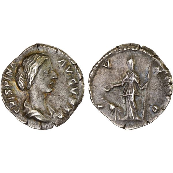 ROMAN EMPIRE: Crispina, augusta, 178-191 AD, AR denarius (2.79g), Rome, Choice VF