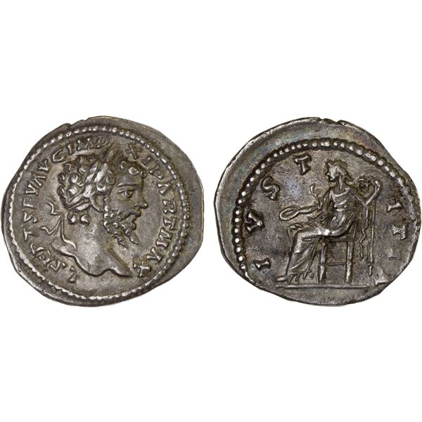 ROMAN EMPIRE: Septimius Severus, 193-211 AD, AR denarius (2.84g), Laodicea ad Mare, 198-202 AD, Choi