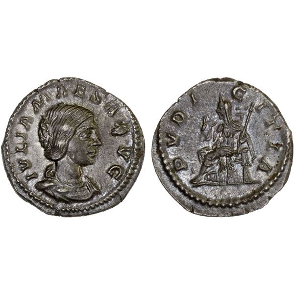 ROMAN EMPIRE: Julia Maesa, augusta, 218-244 AD, AR denarius (2.91g), Rome, XF