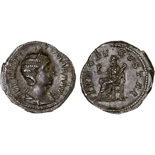 ROMAN EMPIRE: Julia Mamaea, augusta, 222-235 AD, AR denarius (3.10g), Rome, XF