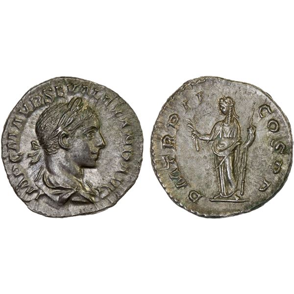 ROMAN EMPIRE: Severus Alexander, 222-235, AR denarius (2.60g), Rome, 223 AD, XF