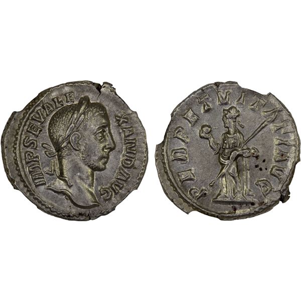 ROMAN EMPIRE: Severus Alexander, 222-235 AD, AR denarius (3.19g), Rome, 228-231 AD, NGC Choice AU