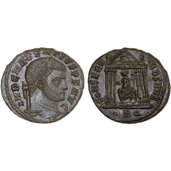 ROMAN EMPIRE: Maxentius, 306-312 AD, AE24 (7.72g), Rome, 308-310 AD, Choice XF