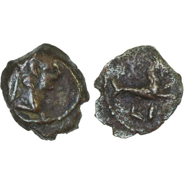 ROMAN PROVINCIAL, EGYPT: Claudius, 41-54 AD, AE10 (0.61g), Alexandria, year 10 (49/50 AD), VF