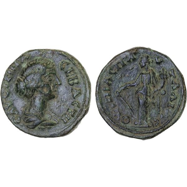 ROMAN PROVINCIAL, THRACE: Pautalia, Faustina Junior, augusta, 161-175, AE21 (6.30g), VF