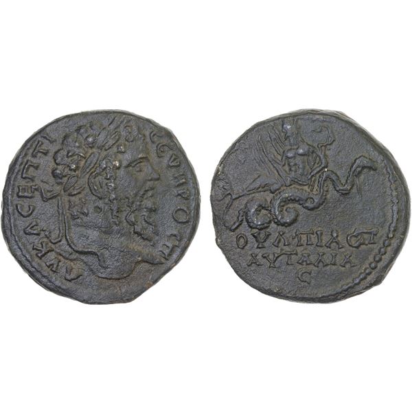 ROMAN PROVINCIAL, THRACE: Pautalia, Septimius Severus, 193-211, AE28 (13.56g), VF-XF
