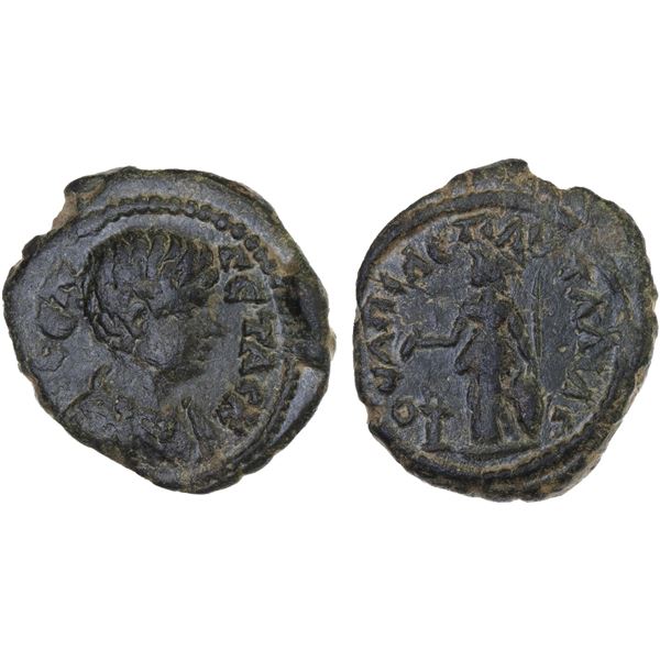 ROMAN PROVINCIAL, THRACE: Pautalia, Geta, as caesar, 198-209, AE19 (4.82g), Choice VF