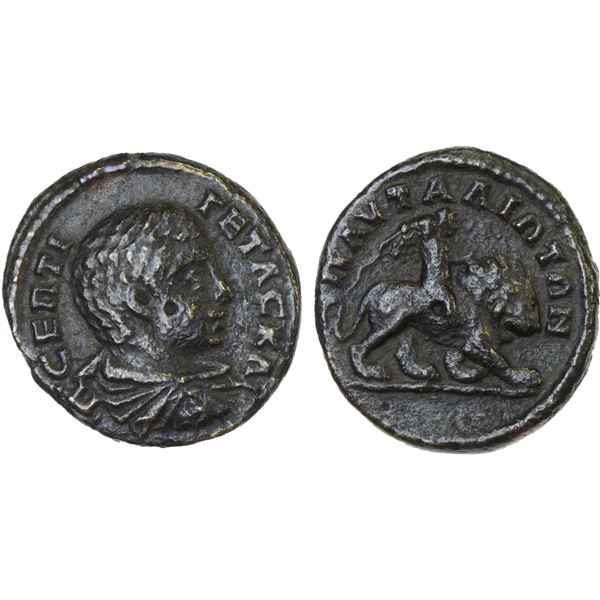 ROMAN PROVINCIAL, THRACE: Pautalia, Geta, as caesar, 198-209, AE17 (3.24g), VF