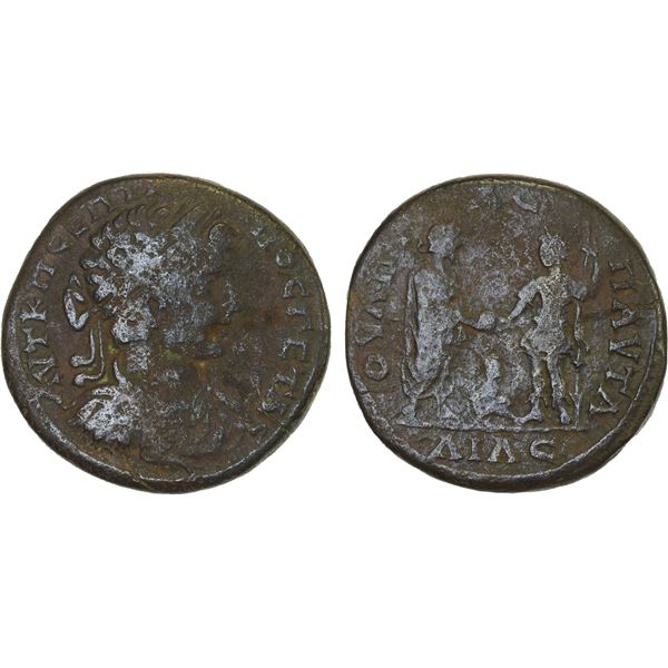 ROMAN PROVINCIAL, THRACE: Pautalia, Geta, 209-211, AE28 (12.68g), Fine