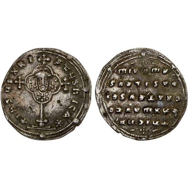 BYZANTINE EMPIRE: Nicephorus II Phocas, 963-969, AR miliaresion (2.75g), Constantinople, VF