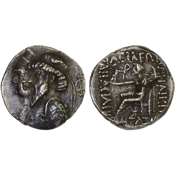 ELYMAIS: Kamnaskires III & Queen Anzaze, ca. 82-72 BC, AR tetradrachm (15.64g), Seleukia on the Hedy