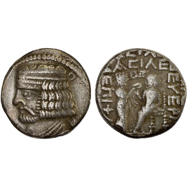 PARTHIAN KINGDOM: Vardanes II, 55-58 AD, AR tetradrachm (12.08g), Seleukeia on the Tigris, SE369 (57