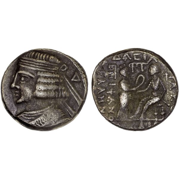 PARTHIAN KINGDOM: Pakoros II, 78-105 AD, AR tetradrachm (11.73g), Seleukeia on the Tigris, SE390 (78